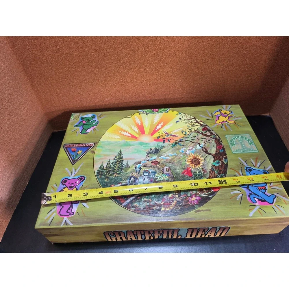 Grateful Dead Wooden Stash Box Dancing Bears Terrapin Station Psychedelic